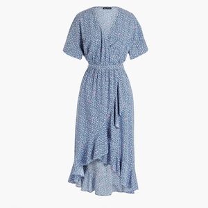 J. Crew Factoy Mercantile Floral V-neck High Low Ruffle Dress Size XS